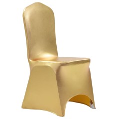 Capas elásticas para cadeiras 6 pcs dourado