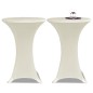 Toalha de Mesa elástica Ø80, Creme / 2 peças