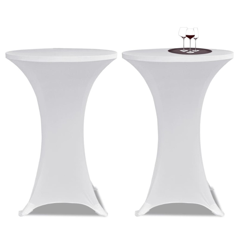 Toalha de Mesa elástica Ø70, Branca / 2 peças-Capas de sofás-Home Retail