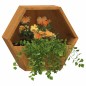 Vasos/floreiras de parede 2 pcs aço corten cor enferrujado