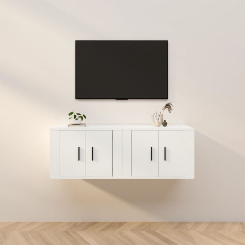 Móveis de TV para parede 2 pcs 57x34,5x40 cm branco-Móveis de TV-Home Retail