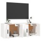 Móveis de TV para parede 2 pcs 57x34,5x40 cm branco