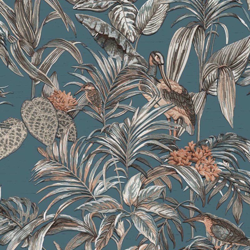 DUTCH WALLCOVERINGS Papel de parede Bird-of-Paradise cor azul-Papel de parede-Home Retail