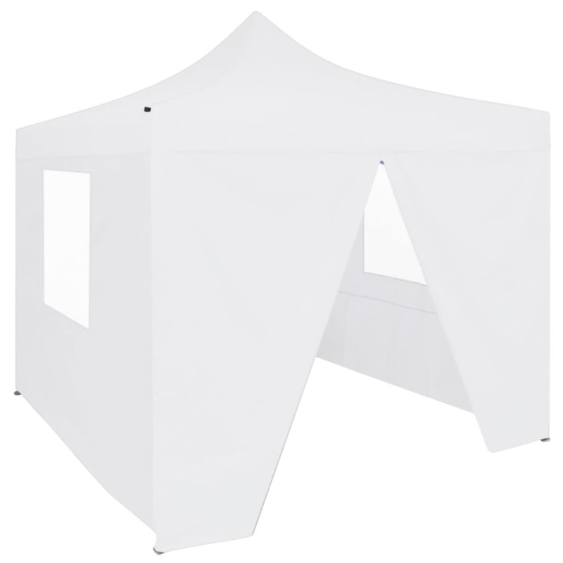 Tenda dobrável profissional festas 4 paredes 3x3m aço branco-Toldos e gazebos-Home Retail