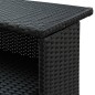 Mesa de bar para jardim 120x55x110 cm vime PE preto