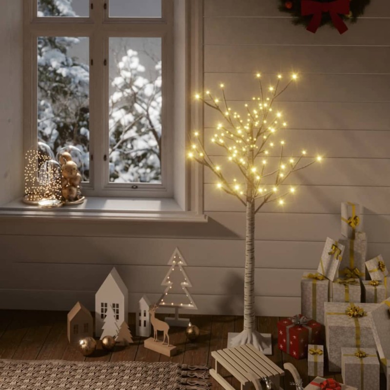 Árvore de Natal 120 LEDs salgueiro int./ext. 1,2m branco quente-Árvores de Natal-Home Retail