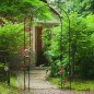 Nature Arco de jardim 100x37x230 cm metal preto