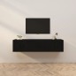 Móveis de TV de parede 3 pcs 57x34,5x40 cm preto