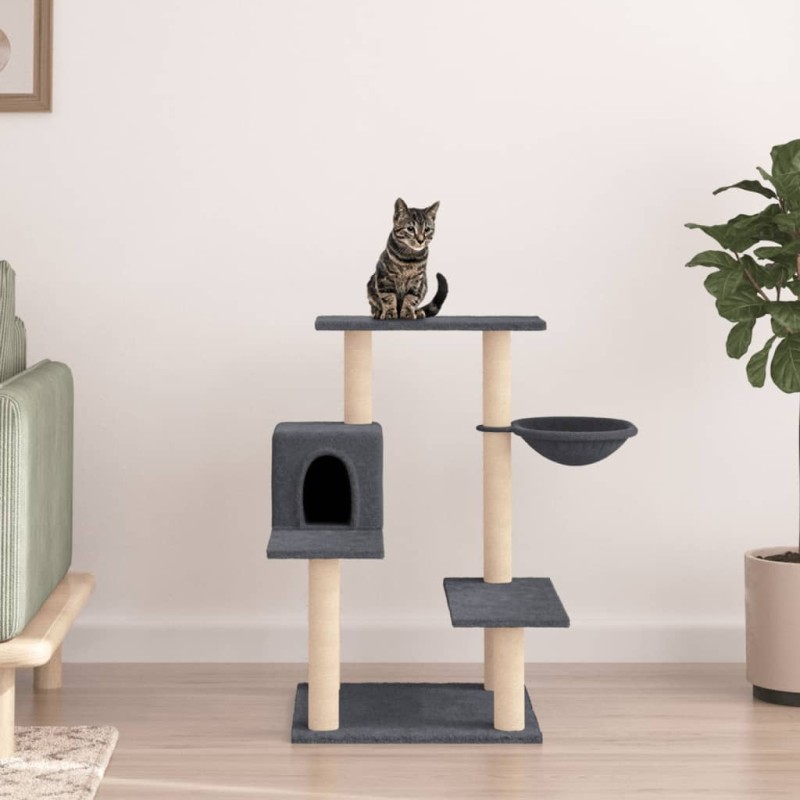 Árvore p/ gatos postes arranhadores sisal 82,5 cm cinza-escuro-Móveis para gatos-Home Retail