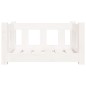 Cama para cães 55,5x45,5x28 cm madeira de pinho maciça branco