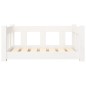 Cama para cães 65,5x50,5x28 cm madeira de pinho maciça branco