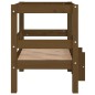 Cama para cães 55,5x53,5x60 cm pinho maciço castanho mel