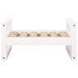 Cama para cães 55,5x45,5x28 cm madeira de pinho maciça branco