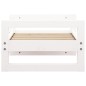 Cama para cães 55,5x45,5x28 cm madeira de pinho maciça branco