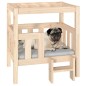 Cama para cães 65,5x43x70 cm madeira de pinho maciça