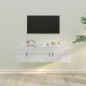 2 pcs conjunto móveis de TV derivados madeira branco brilhante