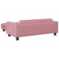 Cama para cães com extensão 100x50x30 cm veludo rosa