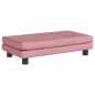 Cama para cães com extensão 100x50x30 cm veludo rosa