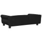 Cama para cães 95x55x30 cm veludo preto