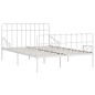 Estrutura de cama com estrado de ripas 140x200 cm metal branco