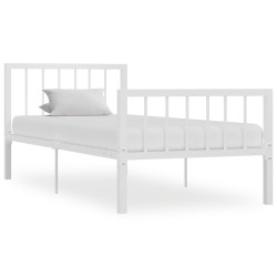 Estrutura de cama 100x200 cm metal branco