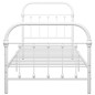 Estrutura de cama 100x200 cm metal branco