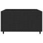 3 pcs conjunto lounge de jardim c/ almofadões vime PE preto