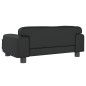 Cama para cães 70x45x30 cm couro artificial preto