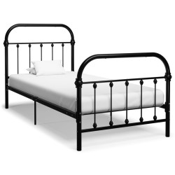 Estrutura de cama 90x200 cm metal preto