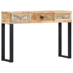 Mesa consola 110x30x76 cm madeira de mangueira maciça