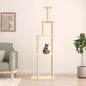 Árvore para gatos c/ postes arranhadores sisal 183 cm cor creme