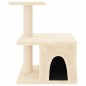 Árvore para gatos c/ postes arranhadores sisal 48 cm cor creme