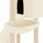 Árvore para gatos c/ postes arranhadores sisal 153 cm cor creme