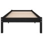 Estrutura cama pequena solteiro 75x190 cm madeira maciça preto