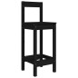 Cadeiras de bar 2 pcs 40x41,5x112 cm pinho maciço preto