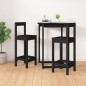 Cadeiras de bar 2 pcs 40x41,5x112 cm pinho maciço preto