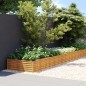 Canteiro elevado de jardim 579x100x36 cm aço corten