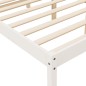 Cama de solteiro p/ idosos 90x190 cm pinho maciço branco