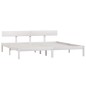 Estrutura de cama super king 180x200 cm pinho maciço branco