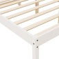 Cama de solteiro pequena p/ idosos 75x190cm pinho maciço branco