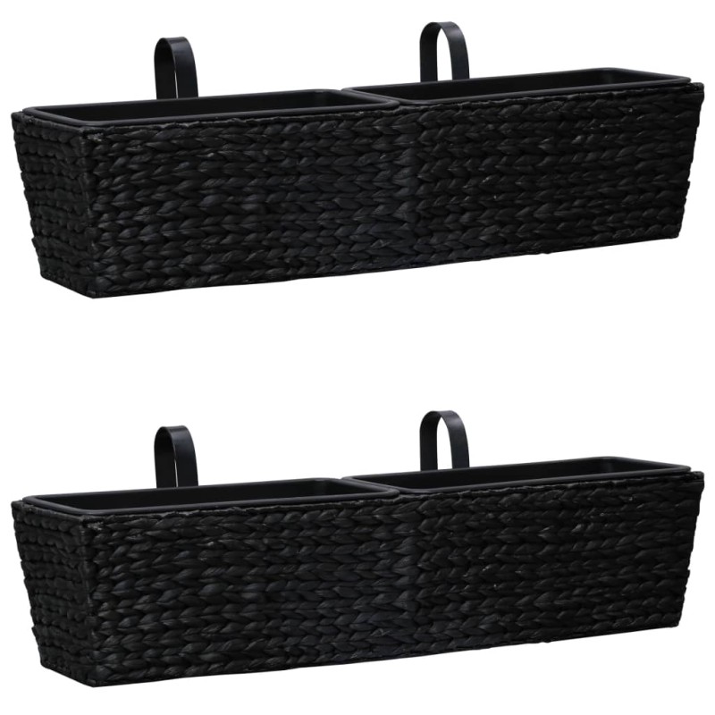 Floreiras de pendurar 2 pcs jacinto de água preto-Vasos e floreiras-Home Retail