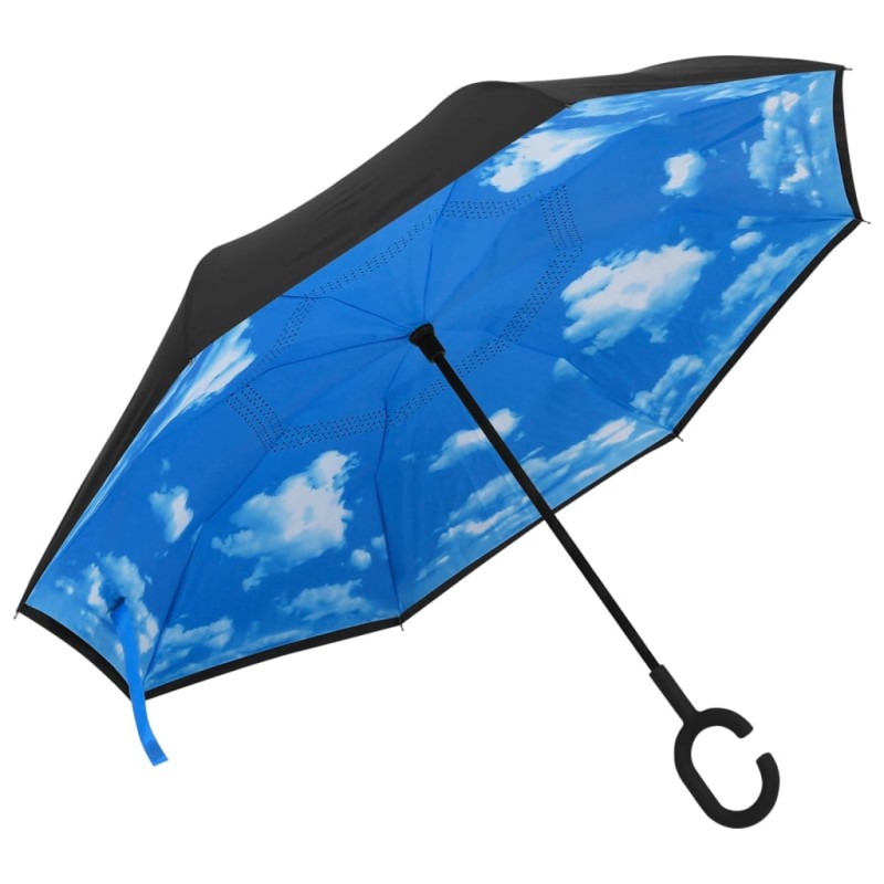 Guarda-chuva c/ pega em forma de C 108 cm preto-Guarda-sóis e guarda-chuvas-Home Retail