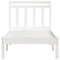 Estrutura de cama solteiro 90x190 cm madeira maciça branco