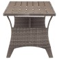 Mesa de jardim 120x70x66 cm vime PE cinzento