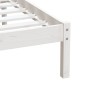 Estrutura de cama solteiro 90x190 cm madeira maciça branco