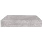 Prateleiras de parede 4 pcs 23x23,5x3,8cm MDF cinzento-cimento