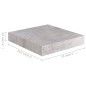 Prateleiras de parede 4 pcs 23x23,5x3,8cm MDF cinzento-cimento