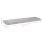 Prateleiras de parede 4 pcs 80x23,5x3,8cm MDF cinzento-cimento