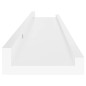 Prateleiras de parede 4 pcs 60x9x3 cm branco