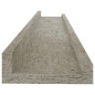 Prateleiras de parede 4 pcs 60x9x3 cm cinzento cimento